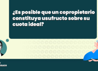 posible copropietario constituya usufructo cuota ideal