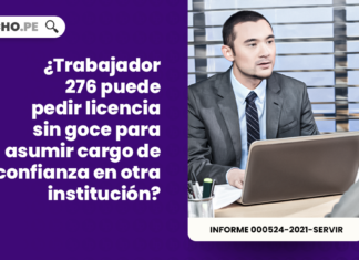 ¿Trabajador 276 puede pedir licencia sin goce para asumir cargo de confianza en otra institución?
