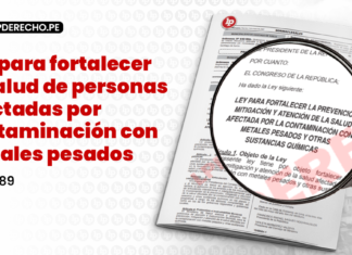 Ley 31189: Ley para fortalecer la salud de personas afectadas por contaminación con metales pesados