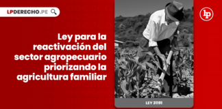 Ley 31191: Ley para la reactivación del sector agropecuario priorizando la agricultura familiar