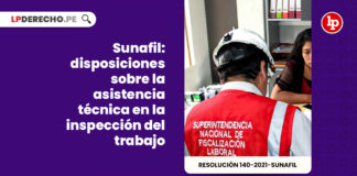 Sunafil: disposiciones sobre la asistencia técnica en la inspección del trabajo