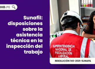 Sunafil: disposiciones sobre la asistencia técnica en la inspección del trabajo