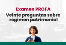 Examen PROFA: Diecinueve preguntas sobre régimen patrimonial Veinte preguntas sobre regimen patrimonial -profa-LP