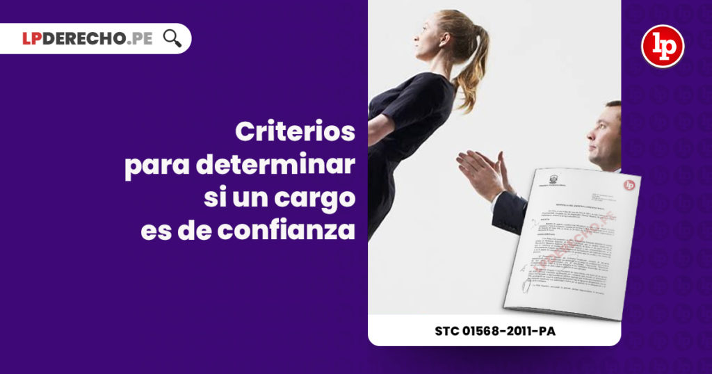 Criterios Para Determinar Si Un Cargo Es De Confianza [STC 01568-2011 ...