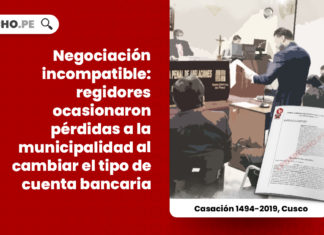negociacion-incompatible-regidores-ocasionaron-perdidas-municipalidad-cambiar-tipo-cuenta-bancaria-casacion-1494-2019-cusco-LP