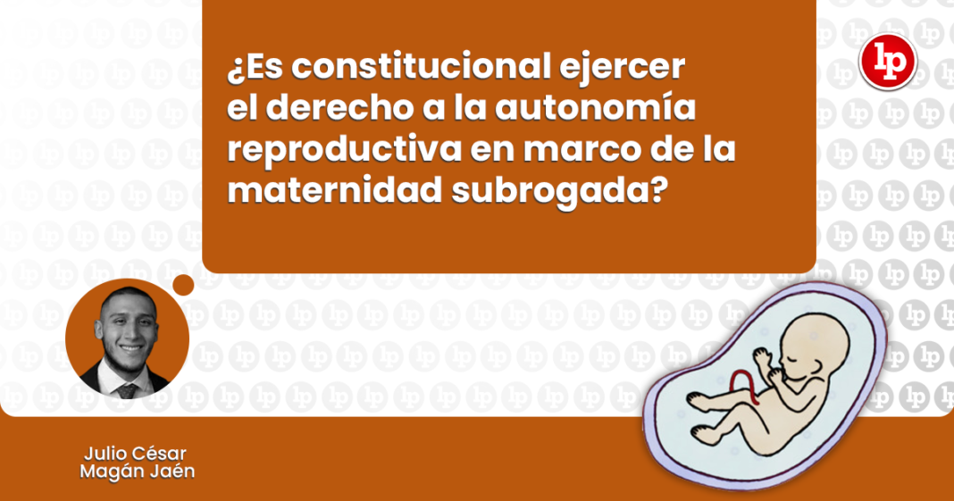 constitucional ejercer el derecho a la autonomía reproductiva en el marco de la maternidad subrogada con logo de LP