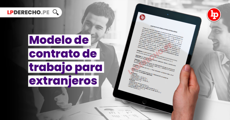 Modelo De Contrato De Trabajo Para Personas Extranjeras | LP