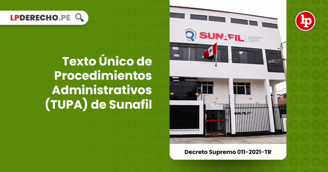 Texto Único de Procedimientos Administrativos (TUPA) de Sunafil