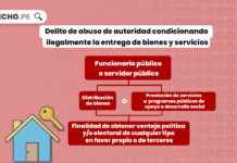 Delito de abuso de autoridad condicionando ilegalmente la entrega de bienes y servicios con logo de LP LP