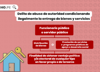 Delito de abuso de autoridad condicionando ilegalmente la entrega de bienes y servicios con logo de LP LP