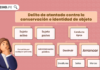 Delito de atentado contra la conservacion e identidad del objeto con logo de LP