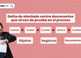 Delito de atentado contra los medios de prueba en el proceso con logo de LP