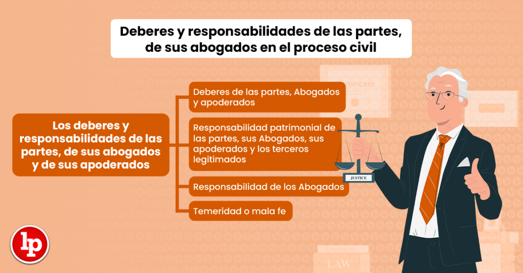Los deberes y responsabilidades de las partes, de sus abogados y de sus apoderados en el proceso civil peruano