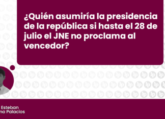 ¿Quién asumiría la presidencia de la República si hasta el 28 de julio el JNE no proclama al vencedor? con logo de LP