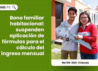 Bono familiar habitacional: suspenden aplicación de fórmulas para el cálculo del ingreso mensual