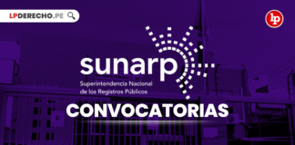 Sunarp convocatorias con logo de LP