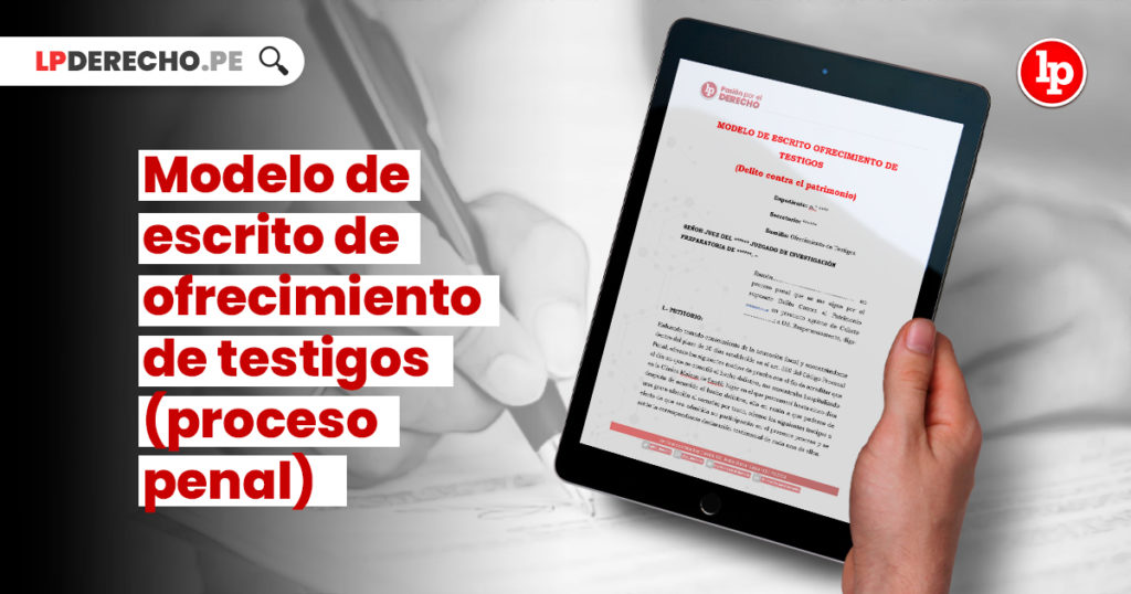 Escrito De Ofrecimiento De Pruebas Penal