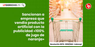 sancionan-empresa-vendio-producto-artificial-publicidad-100-jugo-naranja-resolucion-0076-2020-sdc-indecopi-LP