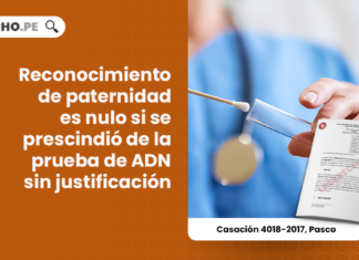 Reconocimiento de paternidad es nulo si se prescindió de la prueba de ADN sin justificación