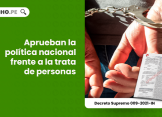 Aprueban la política nacional frente a la trata de personas