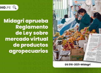 Midagri aprueba Reglamento de Ley sobre mercado virtual de productos agropecuarios