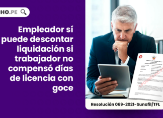 Empeador si puede descontar liquidacion si trabajador no compenso dias de licencia con goce-LP