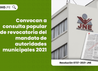 Convocan a consulta popular de revocatoria del mandato de autoridades municipales 2021