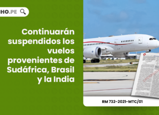 Continuarán suspendidos los vuelos provenientes de Sudáfrica, Brasil y la India