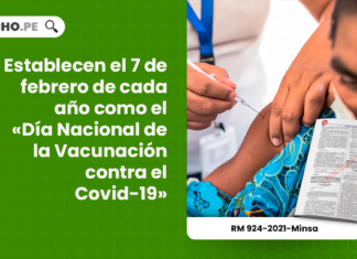 Establecen el 7 de febrero de cada año como el «Día Nacional de la Vacunación contra el Covid-19»