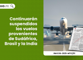 continuaran-suspendidos-vuelos-provenientes-sudafrica-brasil-india-resolucion-ministerial-636-2021-mtc-01-LP