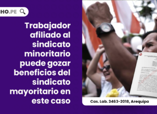 trabajador-afiliado-sindicato-minoritario-gozar-beneficios-sindicato-mayoritario-casacion-laboral-3463-2018-arequipa-LP