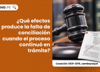 ¿Qué efectos produce la falta de conciliación cuando el proceso continuó en trámite?