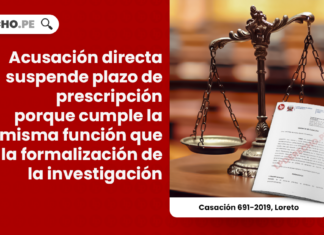 Acusación directa suspende plazo de prescripción porque cumple la misma función que la formalización de la investigación