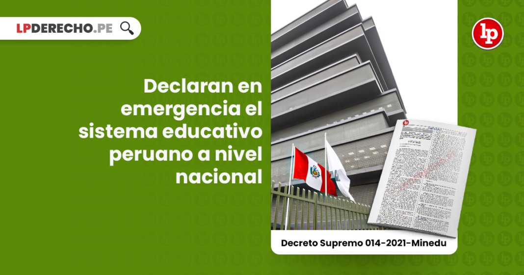 Declaran en emergencia el sistema educativo peruano a nivel nacional