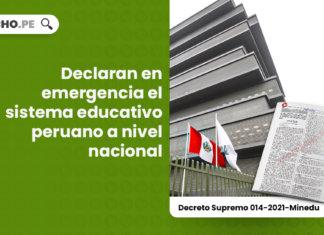 Declaran en emergencia el sistema educativo peruano a nivel nacional