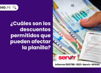 ¿Cuáles son los descuentos permitidos que pueden afectar la planilla?