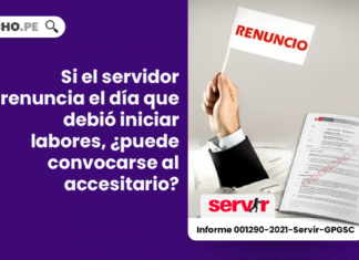 Si el servidor renuncia el día que debió iniciar labores, ¿puede convocarse al accesitario?