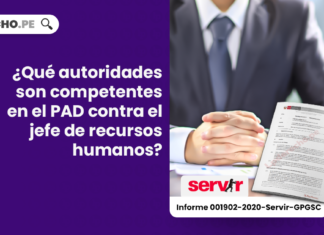 ¿Qué autoridades son competentes en el PAD contra el jefe de recursos humanos?