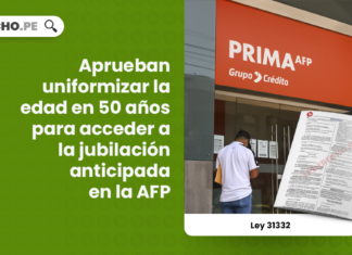 Ley 31332: aprueban uniformizar la edad en 50 años para acceder a la jubilación anticipada en la AFP