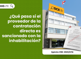 ¿Qué pasa si el proveedor de la contratación directa es sancionado con la inhabilitación?