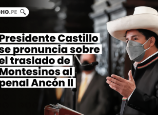 Presidente Castillo se pronuncia sobre el traslado de Montesinos al penal Ancón II