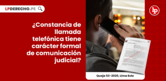 ¿Constancia de llamada telefónica tiene carácter formal de comunicación judicial?