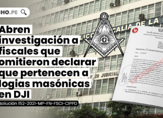 Abren investigación a fiscales que omitieron declarar que pertenecen a logias masónicas en DJI