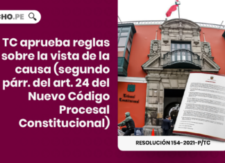 Resolución 154-2021-P/TC con logo de LP