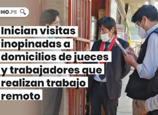 ¡Cuidado! Inician visitas inopinadas a domicilios de jueces y trabajadores que realizan trabajo remoto con logo de LP