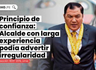 Principio de confianza: Alcalde con larga experiencia podía advertir irregularidad