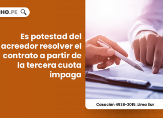 Es potestad del acreedor resolver el contrato a partir de la tercera cuota impaga