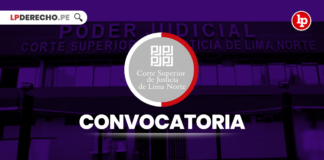 Corte Superior de Lima Norte convocatoria con logo de LP