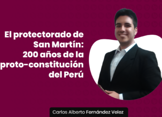El protectorado de San Martín: 200 años de la proto-constitución del Perú con logo de LP