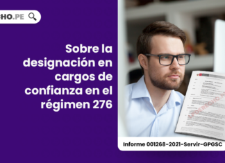 Sobre la designación en cargos de confianza en el régimen 276